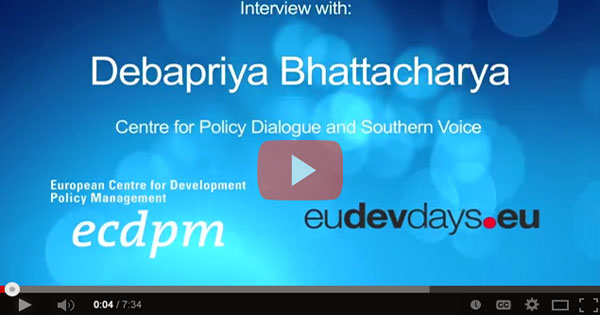 Interview with Dr Debapriya Bhattacharya on the Post-2015 and MDG debate: Anna Knoll on questions around the global development discussions for Post-2015 and what is happening with what will replace the Millennium Development Goals.