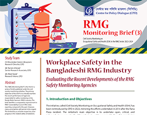 Workplace Safety in the Bangladeshi RMG Industry – Evaluating the Recent Developments of the RMG Safety Monitoring Agencies