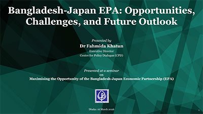 Bangladesh-Japan EPA Opportunities, Challenges, and Future Outlook