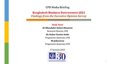 Bangladesh Business Environment 2023: Findings from the Executive Opinion Survey