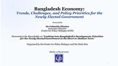 Bangladesh Economy: Trends, Challenges, and Policy Priorities for the Newly Elected Government