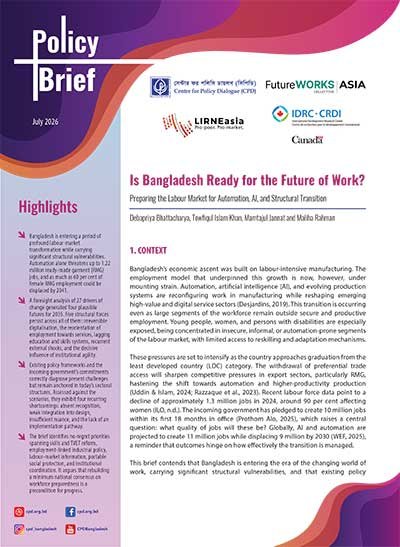 Is Bangladesh Ready for the Future of Work? Preparing the Labour Market for Automation, AI, and Structural Transition