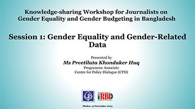 Gender Equality and Gender-Related Data