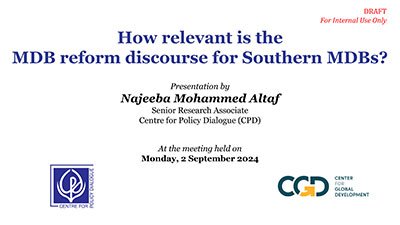 How relevant is the MDB reform discourse for Southern MDBs?
