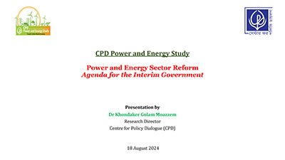 Power and Energy Sector Reform Agenda for the Interim Government