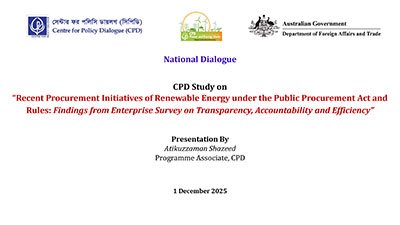 Recent Procurement Initiatives of Renewable Energy under the Public Procurement Act and Rules