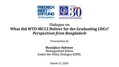 What did WTO-MC13 Deliver for the Graduating LDCs? Perspectives from Bangladesh