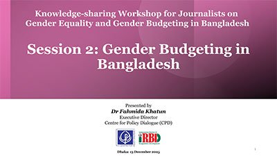 Gender Budgeting in Bangladesh
