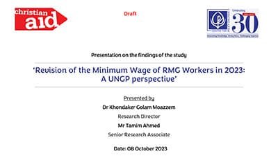 Revision of the Minimum Wage of RMG Workers in 2023: A UNGP Perspective