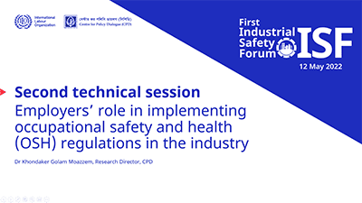 Second Technical Session: Employers’ Role in Implementing Occupational Safety and Health (OSH) Regulations in the Industry