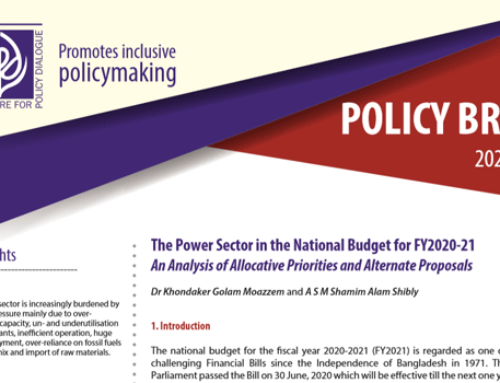 Policy Brief 2020 (5) – The Power Sector in the National Budget for FY2020-21